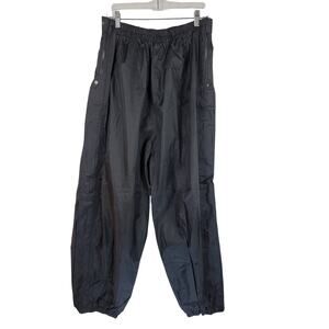 McKinley Black Full Side Zipper Lined Athletic Hiking Rain Pants Men's  L